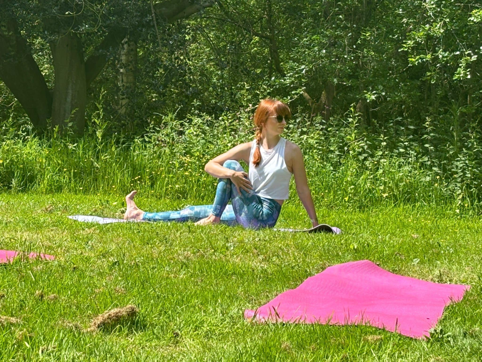 someone doing yoga